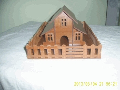 Laser Cut Designs Wooden House Free DXF File