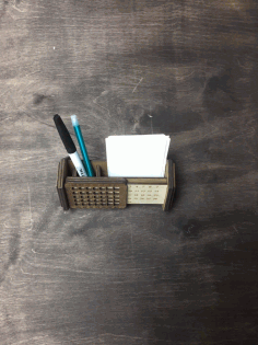 Laser Cut Desk Organizer With Calendar Free Vector File