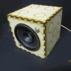 Laser Cut Dice Speaker Box Free Vector File