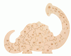 Laser Cut Dinopuzzle Game For Kids Free Vector File