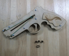 Laser Cut Diy Revolver 3d Wooden Puzzle Free Vector File