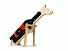 Laser Cut Dog Shape Animal Wine Bottle Holder Free Vector File