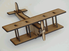 Laser Cut Double Wing Airplane 3mm Free DXF File