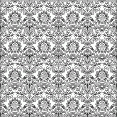 Laser Cut Drawing Room Floral Lattice Stencil Floral Seamless Pattern Free DXF File