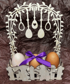 Laser Cut Easter Bunny Treat Box Free DXF File