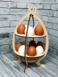 Laser Cut Easter Egg Display Stand Easter Table Decor Free Vector File