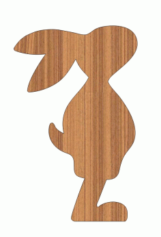 Laser Cut Elegant Easter Bunny Unfinished Wooden Model Free Vector File