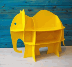Laser Cut Elephant Shelf Book Shelf Furniture For Nursery Kids Room Free Vector File