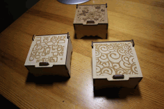 Laser Cut Engraved Jewelry Boxes Free DXF File