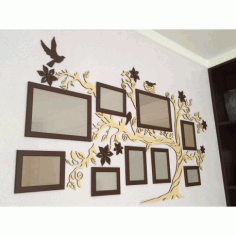 Laser Cut Family Tree Photo Frames Free Vector File