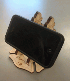 Laser Cut Firefighter Phone Stand Free DXF File, Free Vectors File