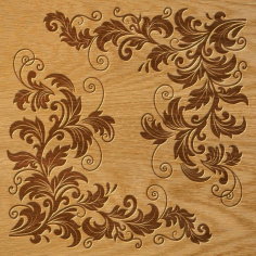 Laser Cut Floral Ornament Pattern Free DXF File