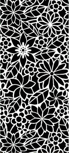 Laser Cut Floral Panel Pattern Free DXF File