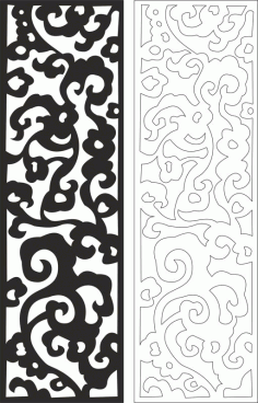 Laser Cut Floral Seamless Pattern Design Free DXF File