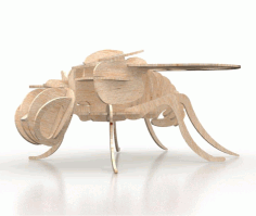 Laser Cut Fly 3d Puzzle Free DXF File