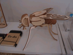 Laser Cut Fly 3d Woodcraft Hobby Wooden Model Free DXF File