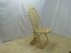 Laser Cut Folding Chair Design Free Vector File