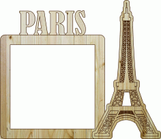Laser Cut Frame Paris Free DXF File