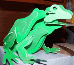 Laser Cut Frog 3d Puzzle 3mm Free DXF File
