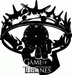 Laser Cut Game Of Thrones Clock Free Vector File