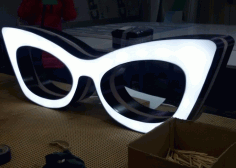Laser Cut Glasses Optical Shop Sign Board Free Vector File