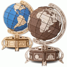 Laser Cut Globe Jewelry Box Free Vector File, Free Vectors File