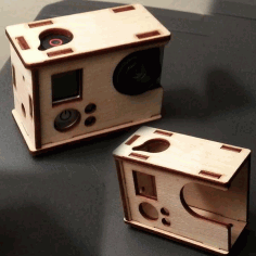 Laser Cut Gopro Hero 3 Wooden Box Camera Case Free Vector File