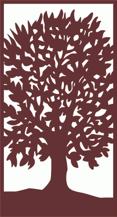 Laser Cut Great Tree Living Room Seamless Floral Jali Panel Free DXF File