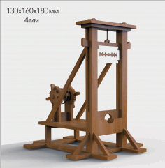Laser Cut Guillotine Toy 4mm Free Vector File