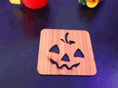 Laser Cut Halloween Coaster Free DXF File