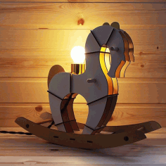 Laser Cut Horse Decorative Lamp Free Vector File