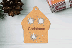 Laser Cut House Ornament Bauble Christmas Decorations Free Vector File