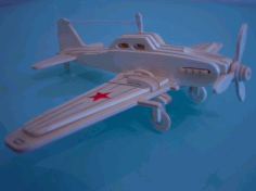 Laser Cut Ilyushin il-2 Sturmovik 3d Puzzle Free Vector File