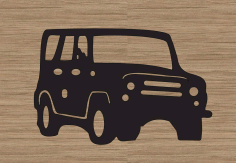 Laser Cut Jeep Engraved Design Logo Silhouette Free Vector File, Free Vectors File