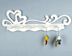 Laser Cut Key Holder Wall Hanging 3d Puzzle Free Vector File
