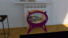 Laser Cut Kitten Cat House Cat Bed Pet House Free Vector File