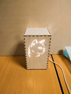 Laser Cut Kitty Cat Night Light Lamp Free Vector File