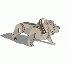 Laser Cut Layered Lion Free Vector File