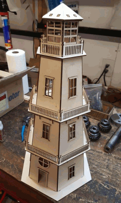 Laser Cut Lighthouse 3d Puzzle Free DXF File