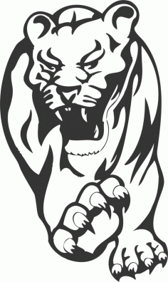 Laser Cut Lion Animal Free DXF File