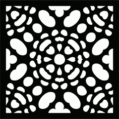 Laser Cut Living Room Floral Lattice Stencil Floral Seamless Free DXF File