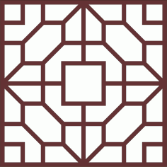 Laser Cut Living Room Lattice Floral Seamless Panel Free DXF File