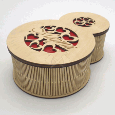 Laser Cut March 8 Gift Box Free DXF File