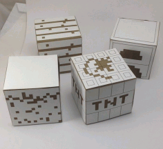 Laser Cut Minecraft Cardstock Blocks Free Vector File, Free Vectors File