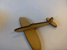 Laser Cut Mini Spitfire Fighter Aircraft Free DXF File
