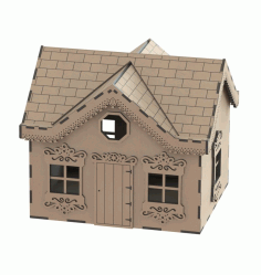 Laser Cut Modern Wooden Toy House Wooden Doll House Free Vector File