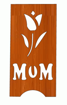 Laser Cut Mothers Day Wooden Tag Free Vector File