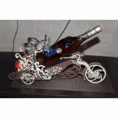 Laser Cut Motorcycle Wine Bottle Holder Wine Butler Free Vector File