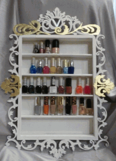 Laser Cut Nail Polish Rack Nail Polish Shelf Free Vector File