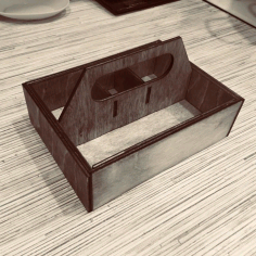 Laser Cut Napkin Holder With Handle Free Vector File